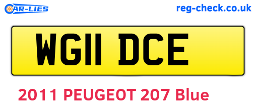 WG11DCE are the vehicle registration plates.