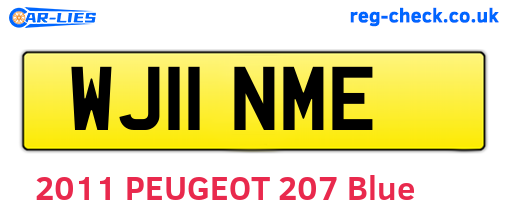 WJ11NME are the vehicle registration plates.