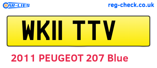 WK11TTV are the vehicle registration plates.