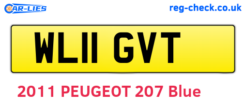 WL11GVT are the vehicle registration plates.