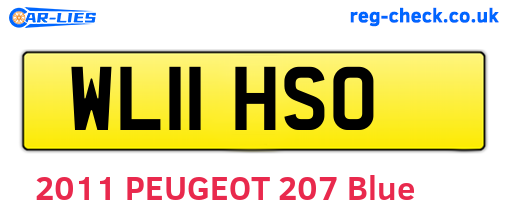 WL11HSO are the vehicle registration plates.