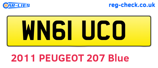 WN61UCO are the vehicle registration plates.