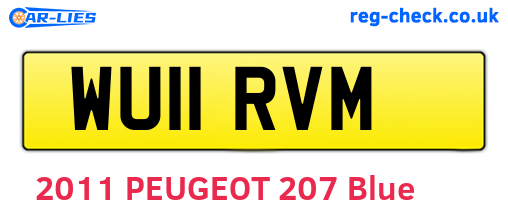 WU11RVM are the vehicle registration plates.