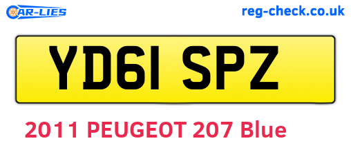 YD61SPZ are the vehicle registration plates.
