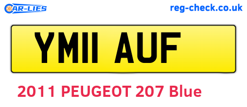 YM11AUF are the vehicle registration plates.