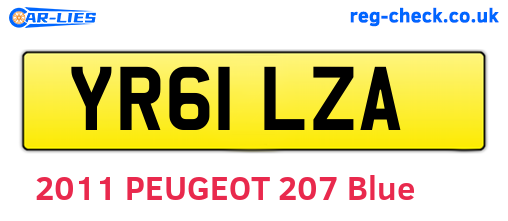 YR61LZA are the vehicle registration plates.
