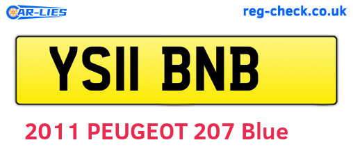 YS11BNB are the vehicle registration plates.