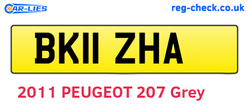 BK11ZHA are the vehicle registration plates.