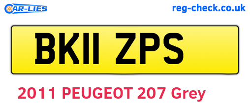 BK11ZPS are the vehicle registration plates.