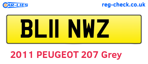 BL11NWZ are the vehicle registration plates.