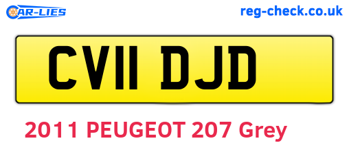 CV11DJD are the vehicle registration plates.