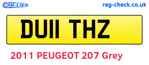 DU11THZ are the vehicle registration plates.