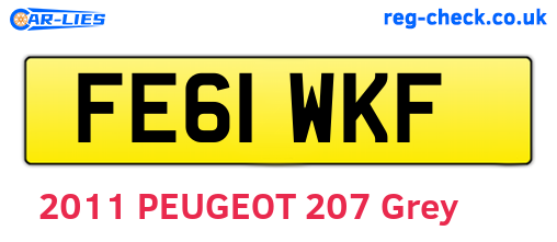FE61WKF are the vehicle registration plates.
