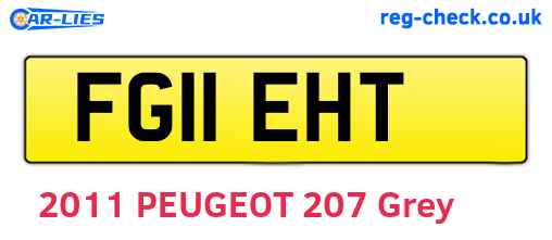 FG11EHT are the vehicle registration plates.