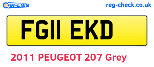 FG11EKD are the vehicle registration plates.