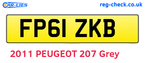 FP61ZKB are the vehicle registration plates.