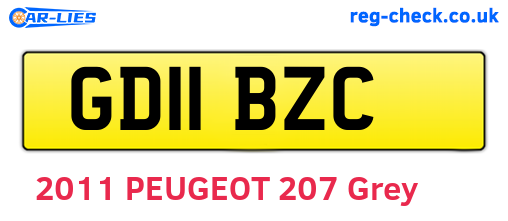 GD11BZC are the vehicle registration plates.