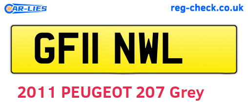 GF11NWL are the vehicle registration plates.