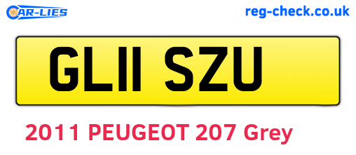 GL11SZU are the vehicle registration plates.