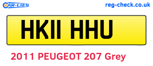 HK11HHU are the vehicle registration plates.