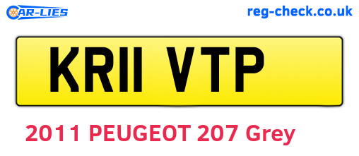 KR11VTP are the vehicle registration plates.