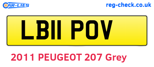 LB11POV are the vehicle registration plates.