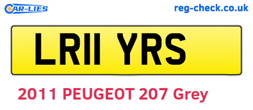 LR11YRS are the vehicle registration plates.
