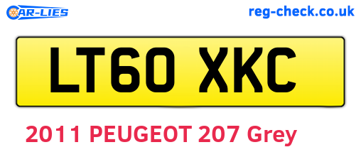 LT60XKC are the vehicle registration plates.
