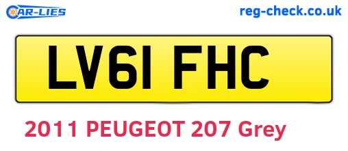 LV61FHC are the vehicle registration plates.