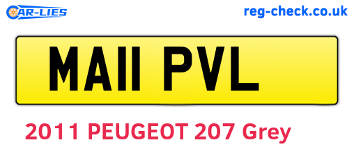 MA11PVL are the vehicle registration plates.