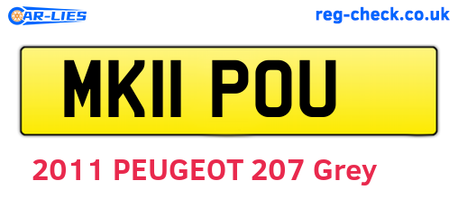 MK11POU are the vehicle registration plates.