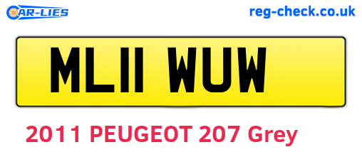 ML11WUW are the vehicle registration plates.