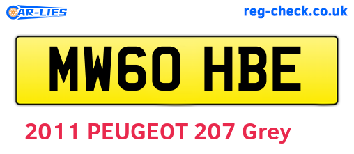MW60HBE are the vehicle registration plates.