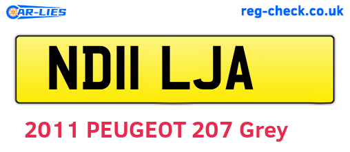ND11LJA are the vehicle registration plates.