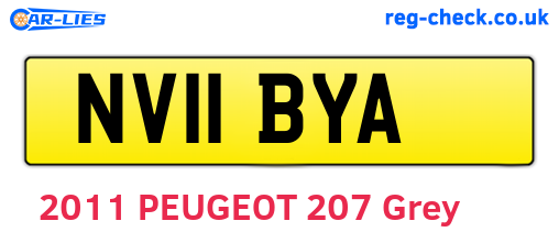NV11BYA are the vehicle registration plates.