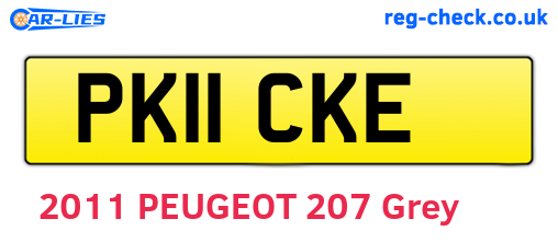 PK11CKE are the vehicle registration plates.