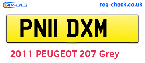 PN11DXM are the vehicle registration plates.