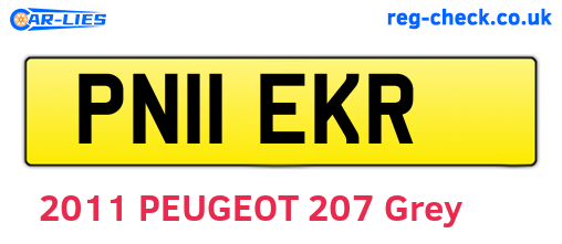 PN11EKR are the vehicle registration plates.