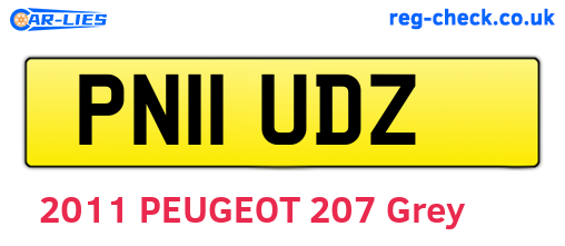 PN11UDZ are the vehicle registration plates.