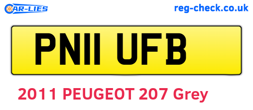 PN11UFB are the vehicle registration plates.
