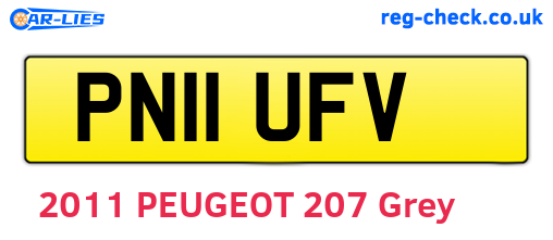 PN11UFV are the vehicle registration plates.