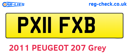 PX11FXB are the vehicle registration plates.