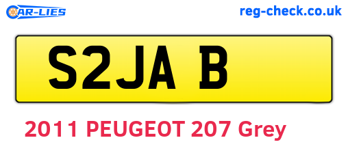 S2JAB are the vehicle registration plates.