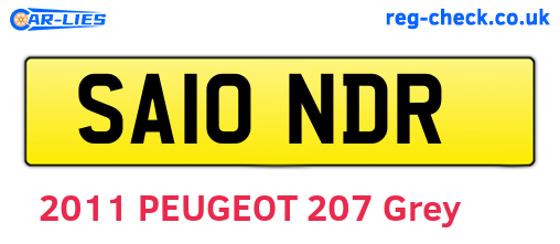 SA10NDR are the vehicle registration plates.