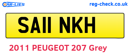 SA11NKH are the vehicle registration plates.