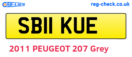 SB11KUE are the vehicle registration plates.