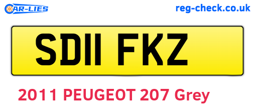 SD11FKZ are the vehicle registration plates.