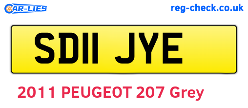 SD11JYE are the vehicle registration plates.
