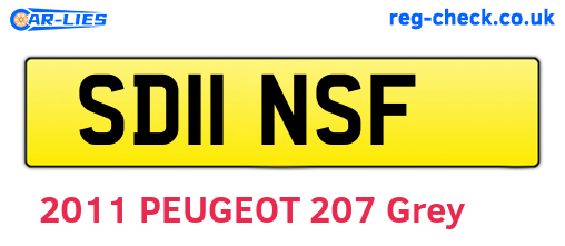SD11NSF are the vehicle registration plates.