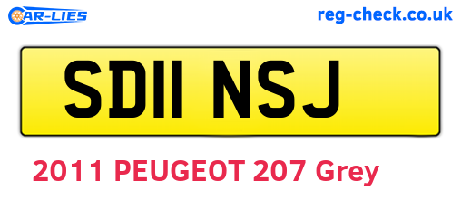 SD11NSJ are the vehicle registration plates.